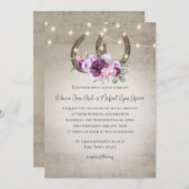 ホースシューズ&ライツフローラバーンウッド招待状 招待状 (正面/裏面)