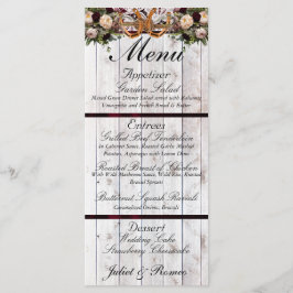 ホースシューズ、リボン&レース – バーグンディ結婚ズ メニュー