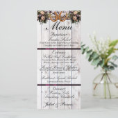 ホースシューズ、リボン&レース – パープル結婚ズ メニュー (スタンド正面)