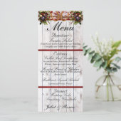 ホースシューズ、リボン&レース – 赤結婚の メニュー (スタンド正面)