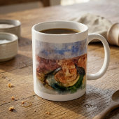 ホースシューベンドの水彩画 グランドキャニオンの風景 コーヒーマグカップ