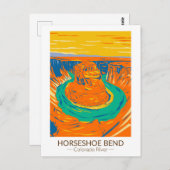 ホースシューベンドコロラドリバーヴィンテージ ポストカード (正面/裏面)