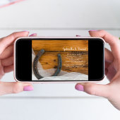 ホースシュー ヴェイル カントリー バーン ウェディング セーブ ザ デート 招待状