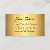 ホースショイング金ゴールドブラックビジネスカード 名刺 (裏面)
