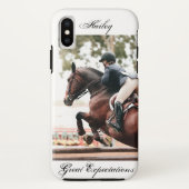 ホースショーホース&ライダーエクエストランハンタージャンパー Case-Mate iPhoneケース (裏面)