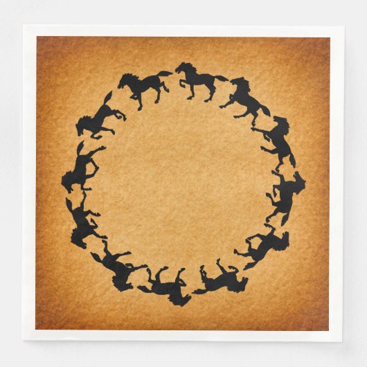 ホースシルエットサークルヴィンテージアート (正面)