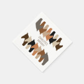 ホースシルエットパーソナライズされた誕生日 スタンダードカクテルナプキン (角)