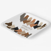 ホースシルエットパーソナライズされた誕生日 ペーパープレート (傾斜あり)