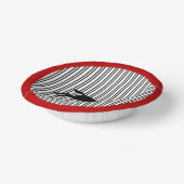 ホースシルエット白黒ストライプズダービー ペーパーボウル (傾斜あり)