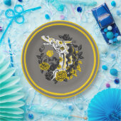 ホーススカルとイエローローズディアデロスミュートス ペーパープレート (パーティー)