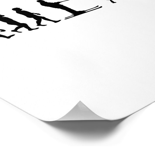 ホーススキージャーリングウィンタースキージャンピングスポーツ ポスター (角)