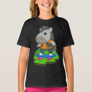 ホーススケータースケートボード Tシャツ