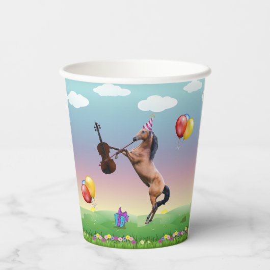 ホースズ遊ザヴァイオリン誕生日 紙コップ (裏面)