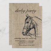 ホースダ素朴ービーパーティー 招待状 (正面/裏面)