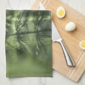 ホーステール自然フォトグリーンフローラ キッチンタオル (四つ折り)