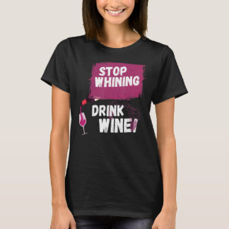 ホーストップニングドリンクワインのジョークを飲む Tシャツ