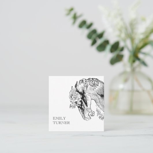 ホーストレーナーバーンエクエストリアン スクエア名刺 (スタンド正面)