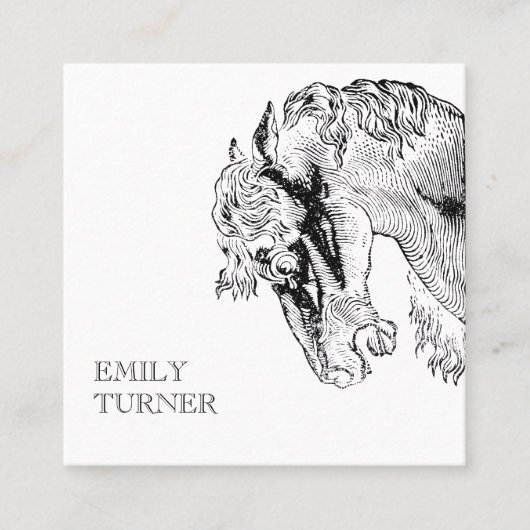 ホーストレーナーバーンエクエストリアン スクエア名刺 (正面)