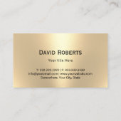 ホーストレーニンウマ科のグカイロプラクターブラック&金ゴールド 名刺 (裏面)