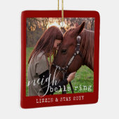 ホースネイグベルリングや輪パーソナライズされた写真 セラミックオーナメント (右)