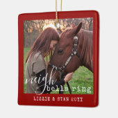 ホースネイグベルリングや輪パーソナライズされた写真 セラミックオーナメント (左)
