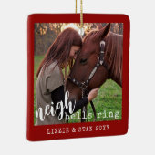 ホースネイグベルリングや輪パーソナライズされた写真 セラミックオーナメント (右)