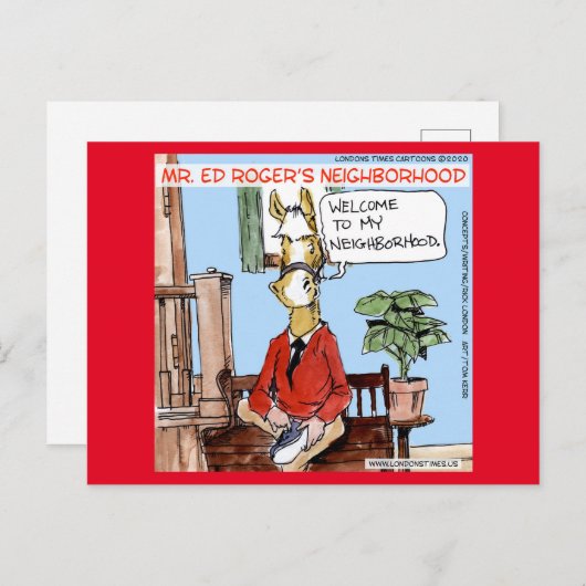 ホースネイグボーフードリックおもしろいロンドン漫画 ポストカード (正面/裏面)