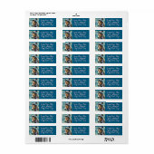 ホースハットスカーフスノーフレークパーソナライズされたクリスマス ラベル (フルシート)