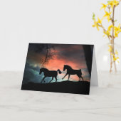 ホースハッピーバースデーカード カード (黄色い花)