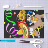 ホースハッピーバースデーティッシュペーパー 薄葉紙 (クラフト)