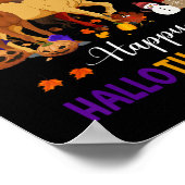 ホースハロウィンサンクスギビングクリスマスハッピーハロー ポスター (角)