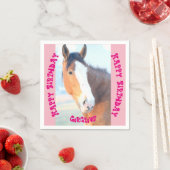 ホースハローゴス誕生日カード スタンダードカクテルナプキン (インサイチュ)