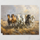 ホースハートギャロピンズ絵画スクラップブック紙 (正面/裏面)