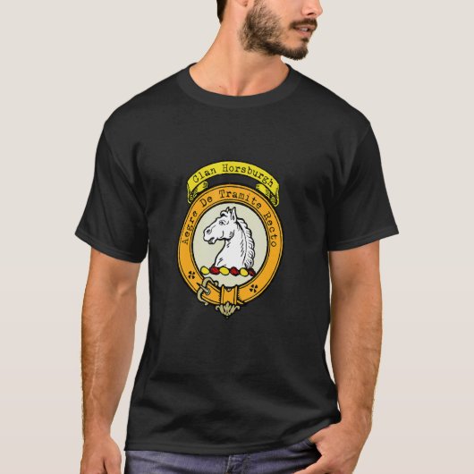 ホースバラクラン スコットランドのクラン紋章 Tシャツ (正面)