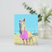 ホースバレンタインピンクとターコイズ シーズンポストカード (スタンド正面)