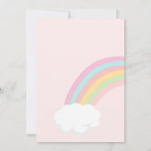 ホースバースデーパーティーフローラピンクポニー誕生日Inv 招待状 (裏面)