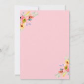 ホースバースデーパーティーフローラポニーピンク サンキューカード (裏面)