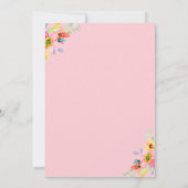 ホースバースデーパーティーフローラポニーピンク 招待状 (裏面)