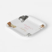 ホースバースデーパーティープレート ペーパープレート (傾斜あり)