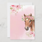 ホースバースデーパーティーボヘミアン女性のカーボーイ誕生日 招待状 (裏面)