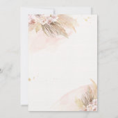 ホースバースデーパーティーボヘミアン女性のカーボーイ誕生日 招待状 (裏面)