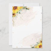 ホースバースデーパーティー女性のカーボーイひまわり誕生日 招待状 (裏面)