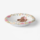 ホースバースデーパーティー女性のカーボーイピンクフローラ誕生日 ペーパーボウル (傾斜あり)