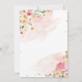 ホースバースデーパーティー女性のカーボーイピンクフローラ誕生日 招待状 (裏面)