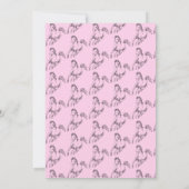 ホースバースデーパーティー編集可能ホース女性のカーボーイ 招待状 (裏面)