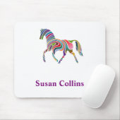 ホースパーソナライズされたカラフルポニーガール マウスパッド (マウス)