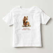 ホースパーソナライズされた幼児のTシャツ トドラーTシャツ (正面)