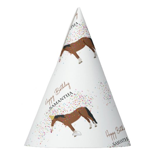 ホースパートイングファームアニマルズ名前をカスタムする誕生日 パーティーハット (左)