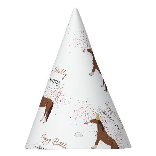 ホースパートイングファームアニマルズ名前をカスタムする誕生日 パーティーハット (右)