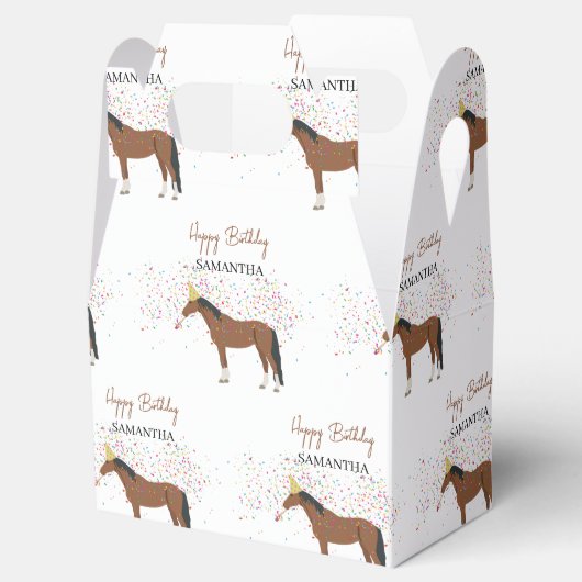 ホースパートイングファームアニマルズ名前をカスタムする誕生日 フェイバーボックス (オープン)